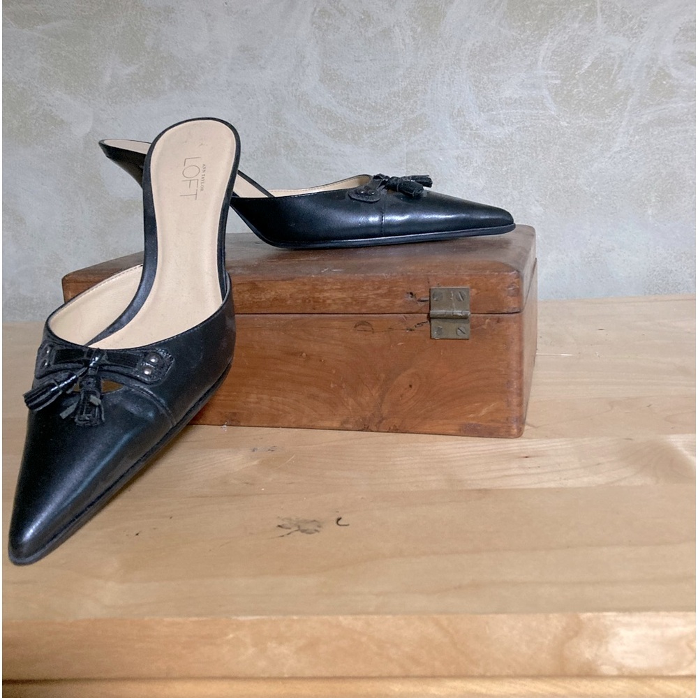 Ann Taylor Loft Leather Mules